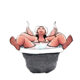 demon in bathtub